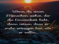 Ein Zitat ber Einsamkeit und Resilienz