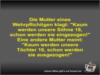 Die Mutter eines Wehrpflichtigen klagt