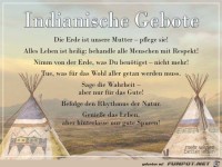 Indianische Gebote