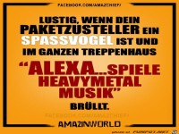 Der Paketzusteller ist ein Spa�vogel