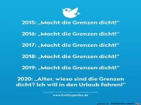 Macht die Grenzen dicht