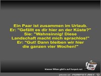 Ein Paar ist zusammen im Urlaub