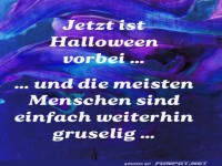 Halloween ist vorbei