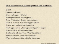 Luxus im Leben: Keine Kreditkarte ntig!