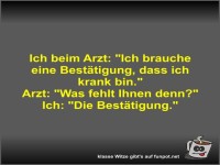 Ich beim Arzt