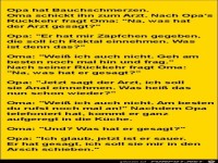 Opa hat Bauchschmerzen 
