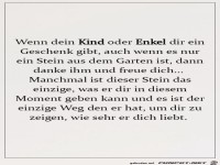 Wenn dein Kind dir ein Geschenk gibt