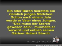 Ein alter Baron heiratete ein ziemlich junges Mädchen