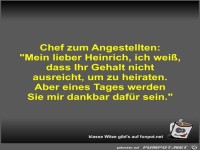 Chef zum Angestellten