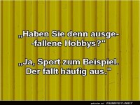 Witz �ber ausgefallene Hobbys und Sport