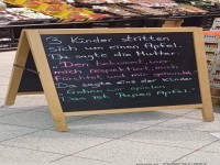 Lustige Anekdote im Supermarkt