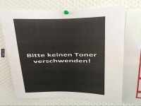 Toner Verschwendung? Sag's durch Schwarz!