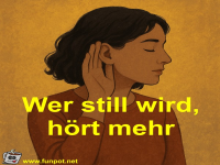 Wer still wird, h�rt mehr