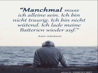 Manchmal muss ich alleine sein