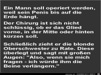 ein Mann soll operiert werden......