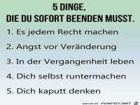 5 Dinge, die Du sofort...