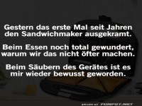 Warum der Sandwichmaker Staub ansetzte