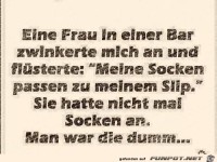 Eine Frau in einer Bar...