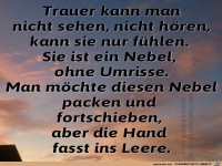 Trauer kann man nicht sehen