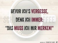 Bevor ich's vergesse...