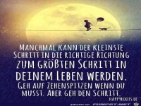 manchmal kann der kleinste Schritt