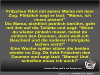 Fritzchen f�hrt mit seiner Mama mit dem Zug
