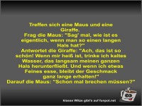 Treffen sich eine Maus und eine Giraffe