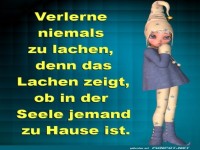 Verlerne niemals zu lachen
