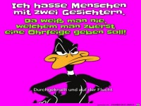 Ich hasse Menschen mit zwei Gesichtern