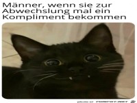 M�nner, wenn sie ein Kompliment bekommen
