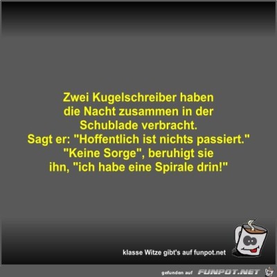 Zwei-Kugelschreiber-haben-die-Nacht-zusammen-in-der....jpg von Fossy