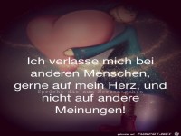 Ich verlasse mich