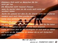 klammer dich nicht an menschen 