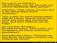 der Lehrer zu Fritzchen