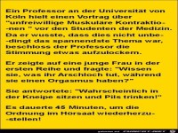 Stimmunggsauflockerung in der Uni