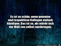 Wenn respektlose Kollegen k�ndigen