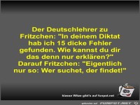 Der Deutschlehrer zu Fritzchen