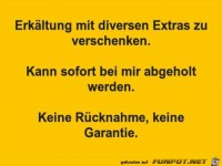 Erk�ltung zu verschenken