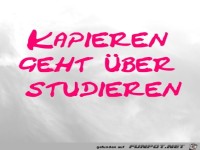 Kapieren geht �ber studieren