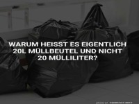 Witz �ber M�llbeutelgr��en