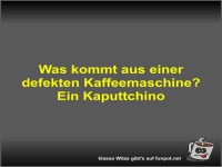 Was kommt aus einer defekten Kaffeemaschine?