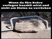 Ein Rohrleitungs-Stein-Drama