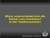 Worin unterscheidet sich die Schule vom Irrenhaus?