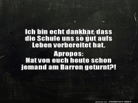 Schule des Lebens... oder des Barrens?