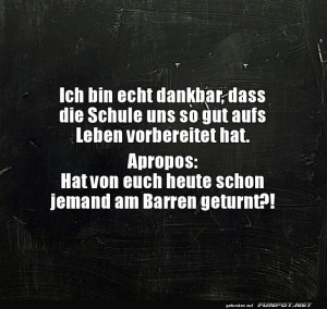 fun-Bild: Schule des Lebens... oder des Barrens?