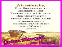 Guten Morgen und einen guten Wochenstart