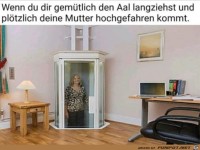 Die Mutter fährt hoch