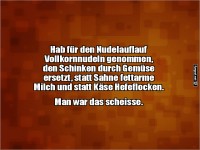 Gesundheitsbewusster Nudelauflauf-Versuch