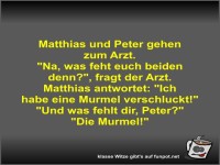 Matthias und Peter gehen zum Arzt