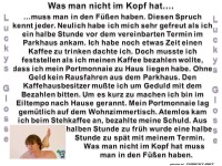 Was man nicht im Kopf hat....